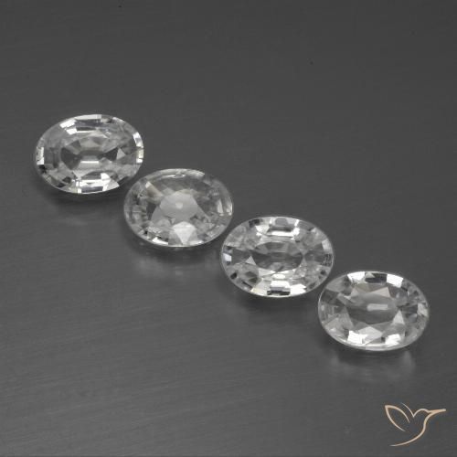 3.83ctw Natural White Zircon, Oval, VS