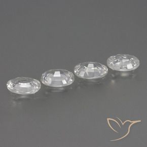 Zircon Gemstones in 7 x 5 mm (calibrated) Size for Sale, Zircon Stones in White Color