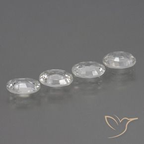 Zircon Gemstones in 7 x 5 mm (calibrated) Size for Sale, Zircon Stones in White Color