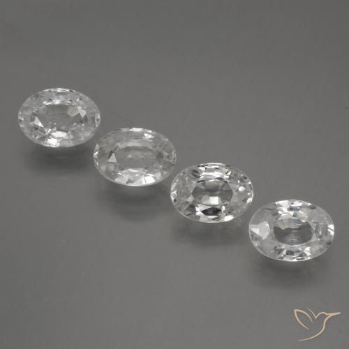 4.79ctw Natural White Zircon, Oval, VS