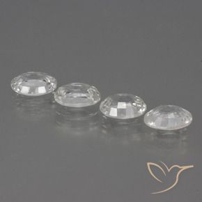 Zircon Gemstones in 7 x 5 mm (calibrated) Size for Sale, Zircon Stones in White Color