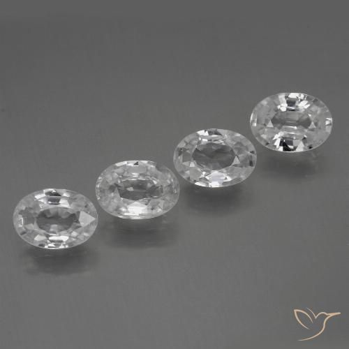 4.34ctw Natural Clear White Zircon, Oval, VVS-VS