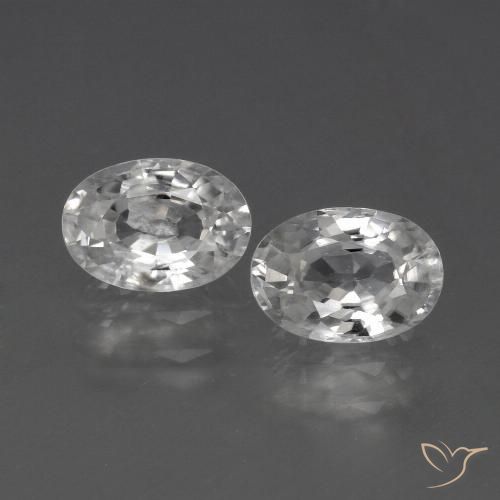 2.29ctw Natural White Zircon, Oval, VS