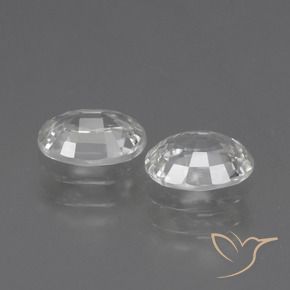 Zircon Gemstones in 7 x 5 mm (calibrated) Size for Sale, Zircon Stones in White Color