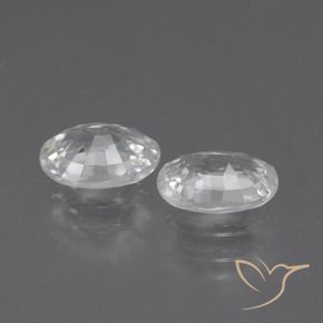 Zircon Gemstones in 7 x 5 mm (calibrated) Size for Sale, Zircon Stones in White Color