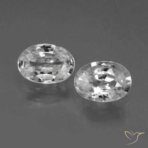 2.21ctw Natural White Zircon, Oval, VVS