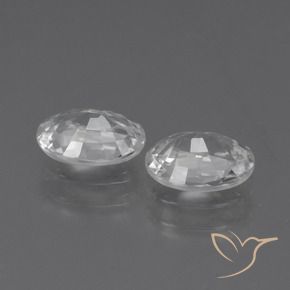 Zircon Gemstones in 7 x 5 mm (calibrated) Size for Sale, Zircon Stones in White Color