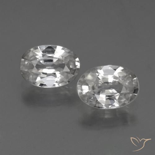 2.33ctw Natural White Zircon, Oval, VS