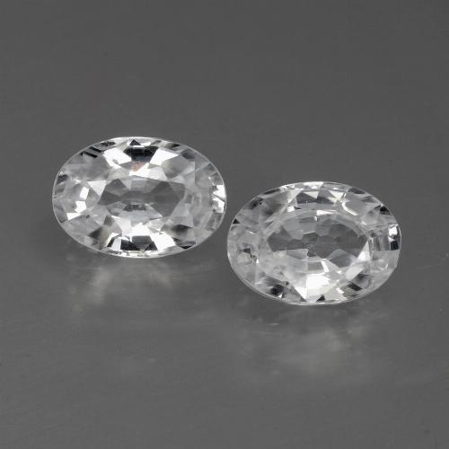 Bianco Zircone Gem - 1.2ct Ovale sfaccettato (ID: 441065)