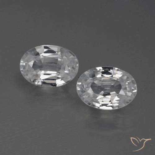 2.34ctw Natural White Zircon, Oval, VVS