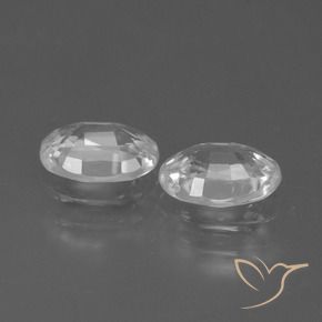 Zircon Gemstones in 7 x 5 mm (calibrated) Size for Sale, Zircon Stones in White Color