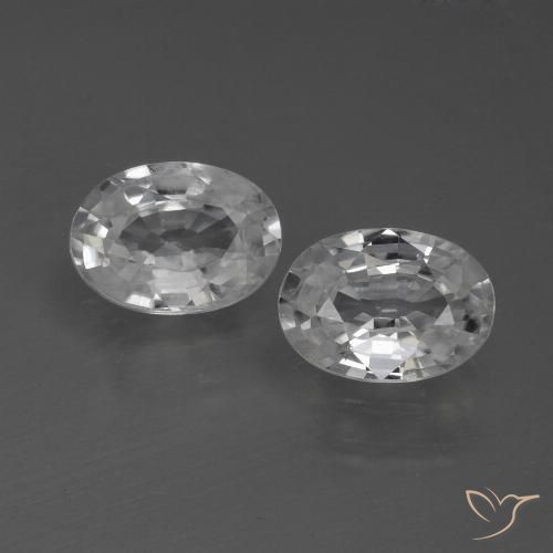 2.38ctw Natural White Zircon, Oval, VS