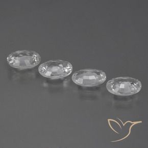 Zircon Gemstones in 7 x 5 mm (calibrated) Size for Sale, Zircon Stones in Clear White Color
