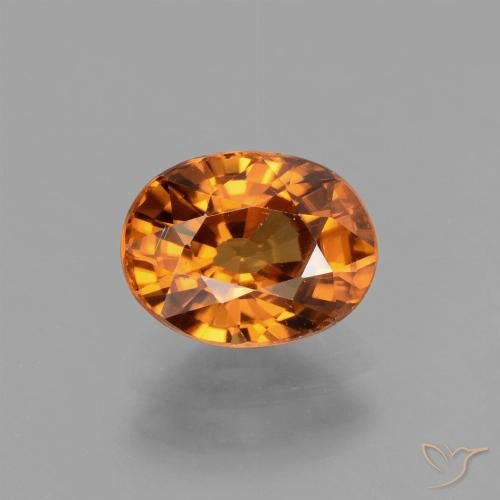 2.30ct Natural Apricot Orange Zircon, Oval, VS