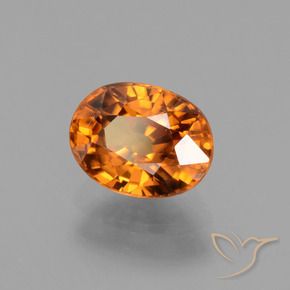 2.30 ct Orange Zircon Stone, Natural Zircon in Oval Facet Shape for Sale