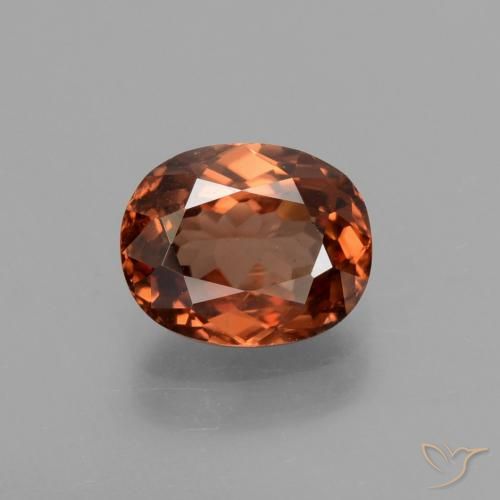 2.09ct Natural Medium Orange Zircon, Oval, VS