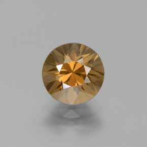 2.61 ct Yellow Zircon Gemstone, Zircon Gem in Diamond-Cut Shape for Sale.