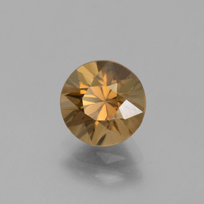2.61 ct Yellow Zircon Stone, Natural Zircon in Diamond-Cut Shape for Sale