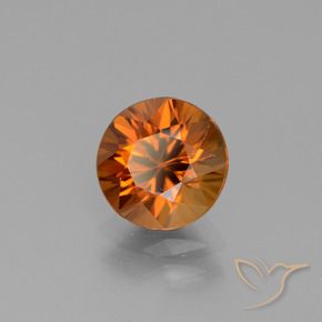 2.30 ct Orange Zircon Stone, Natural Zircon in Diamond-Cut Shape for Sale