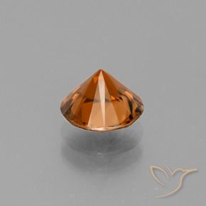 Zircon Gemstone in 7.5 mm (calibrated) Size for Sale, Zircon Stone in Medium Orange Color