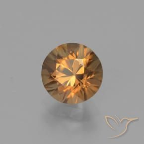 1.82 ct Orange Zircon Stone, Natural Zircon in Diamond-Cut Shape for Sale