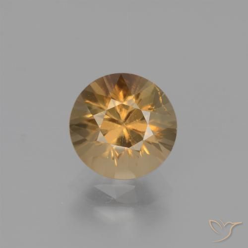 1.95ct Natural Golden-Peach Zircon, Round, VS