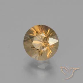 1.95 ct Golden Zircon Stone, Natural Zircon in Diamond-Cut Shape for Sale