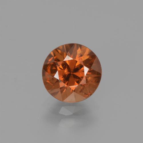 Deep Orange Zircon Gem - 1.8ct Diamond-Cut (ID: 442217)
