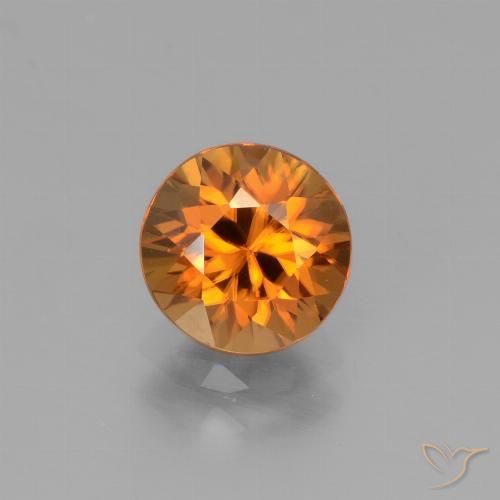 1.90ct Natural Earthy Orange Zircon, Round, VVS