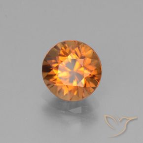 1.90 ct Orange Zircon Stone, Natural Zircon in Diamond-Cut Shape for Sale