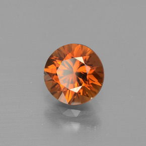 1.82 ct Orange Zircon Stone, Natural Zircon in Diamond-Cut Shape for Sale