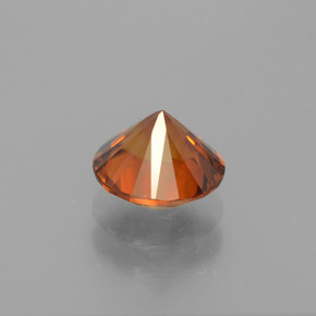 Zircon Gemstone in 7 mm (calibrated) Size for Sale, Zircon Stone in Golden Orange Color