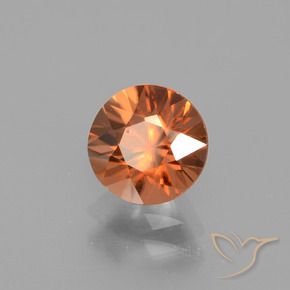 1.81 ct Orange Zircon Stone, Natural Zircon in Diamond-Cut Shape for Sale