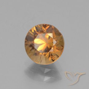 2.40 ct Orange Zircon Stone, Natural Zircon in Diamond-Cut Shape for Sale