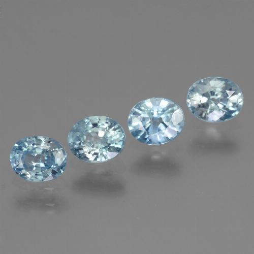 Baby Blue Циркон Камень - 0.6ct Фасетный Овал (ID: 444295)