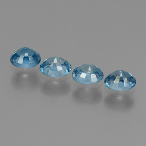 Zircon Gemstones in 5 x 4.1 mm Size for Sale, Zircon Stones in Blue Color
