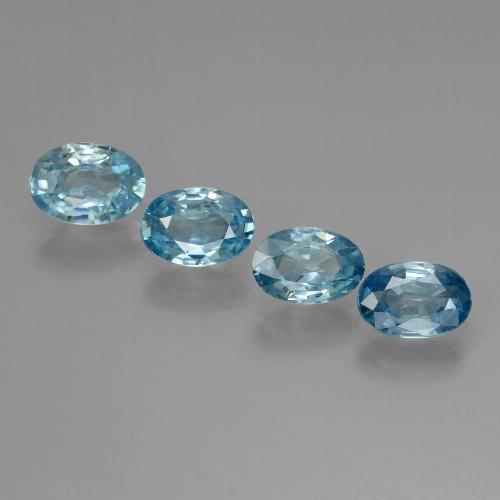 Maya Blue Циркон Камень - 0.6ct Фасетный Овал (ID: 444600)
