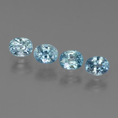 Light Teal Циркон Камень - 0.7ct Фасетный Овал (ID: 444601)