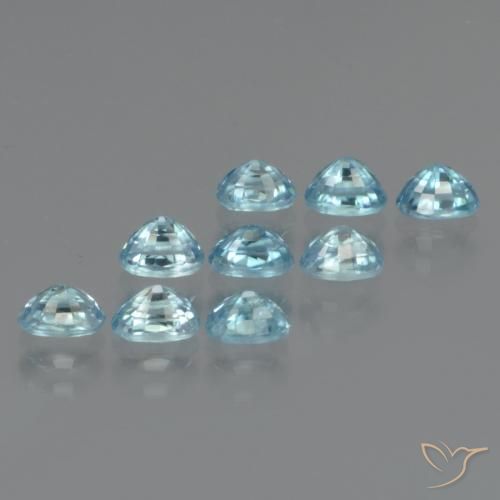 Zircon Gemstones in 5 x 3.2 mm Size for Sale, Zircon Stones in Medium Blue Color