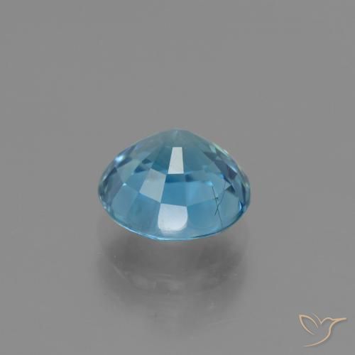 Zircon Gemstone in 8 mm (calibrated) Size for Sale, Zircon Stone in Deep Azure Blue Color