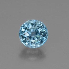 2.75 ct Blue Zircon Gemstone, Zircon Gem in Round Facet Shape for Sale.