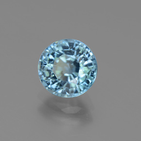 2.75 ct Blue Zircon Stone, Natural Zircon in Round Facet Shape for Sale