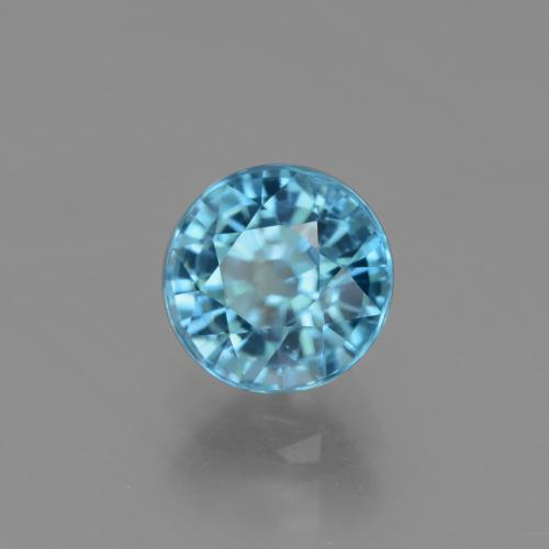 2.69 ct Blue Zircon Stone, Natural Zircon in Round Facet Shape for Sale