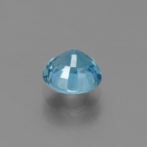 Zircon Gemstone in 7.5 mm (calibrated) Size for Sale, Zircon Stone in Deep Azure Blue Color