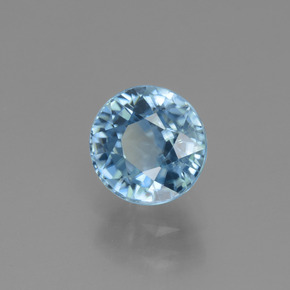 2.79 ct Blue Zircon Stone, Natural Zircon in Round Facet Shape for Sale