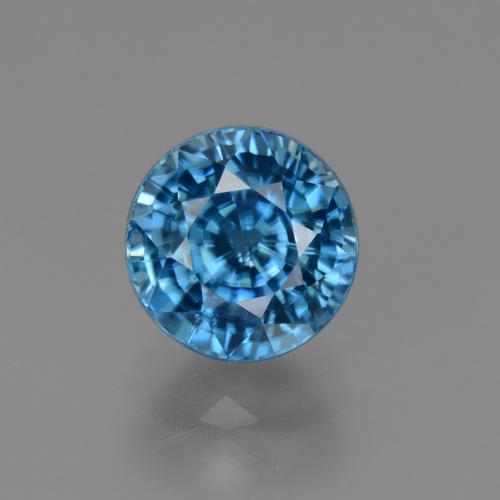 Medium Blue Zircone Gem - 4.1ct Sfaccettatura rotonda (ID: 450888)