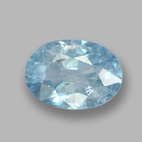 Baby Blue Циркон Камень - 1.2ct Фасетный Овал (ID: 459375)