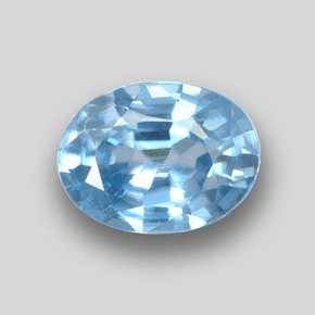 Свисс-Блю Циркон Камень - 1.2ct Фасетный Овал (ID: 459396)