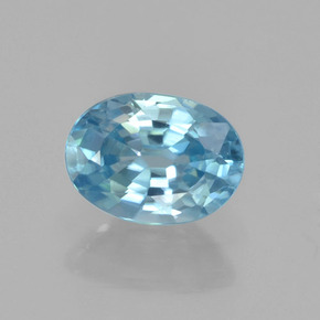 1.3ct Oval Facet Blue Zircon Gem for sale 1.3ct Oval Facet Blue Zircon Gem (ID: 459522)