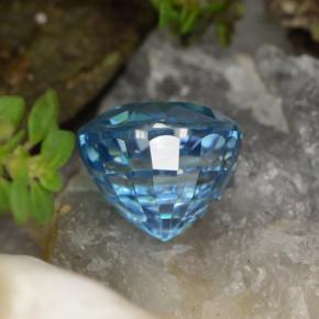 Zircon Gemstone in 8.4 mm Size for Sale, Zircon Stone in Medium Blue Color
